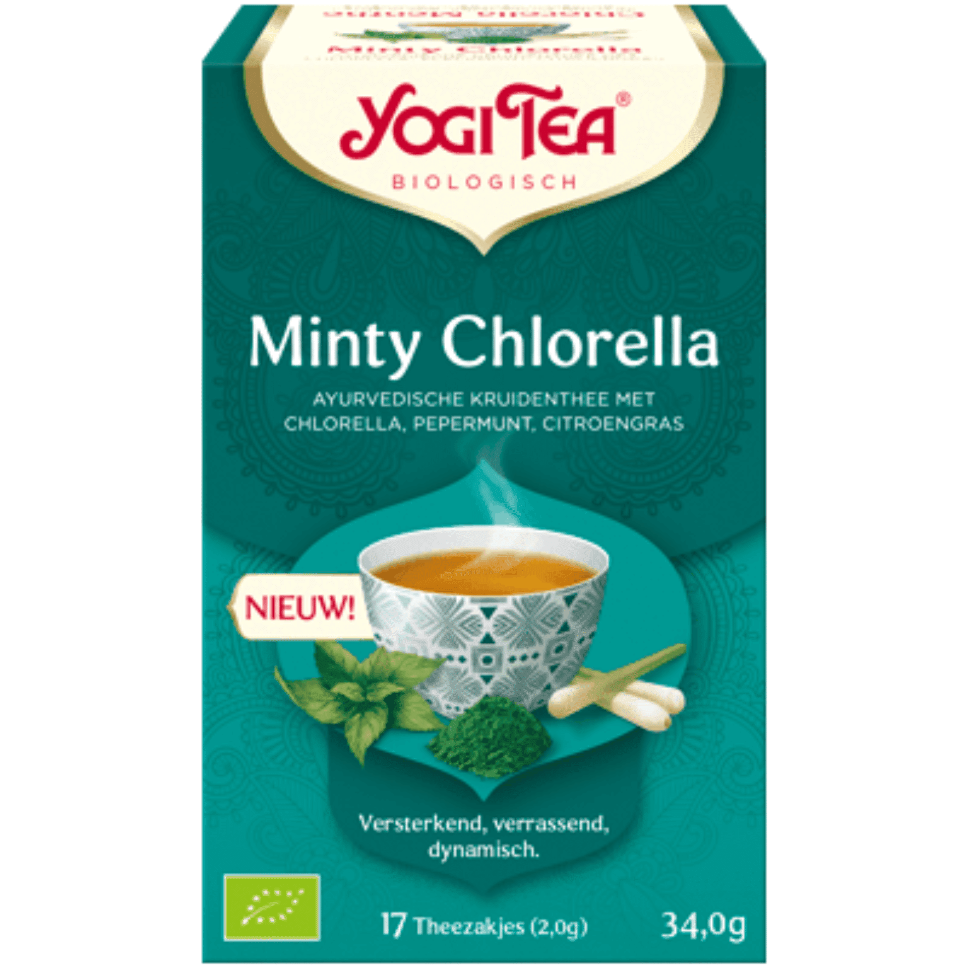 Yogi Tea Minty Chlorella Thee 17 zakjes Yogi Tea Minty Chlorella Thee 17 zakjes