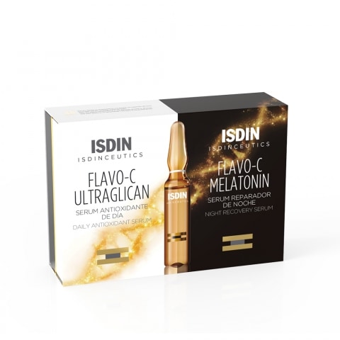 Isdin Isdinceutics Flavo-C Ultraglican + Isdinceutics Flavo-c Melatonin Nachtserum Isdin Isdinceutics Flavo-C Ultraglican + Isdinceutics Flavo-c Melatonin Nachtserum
