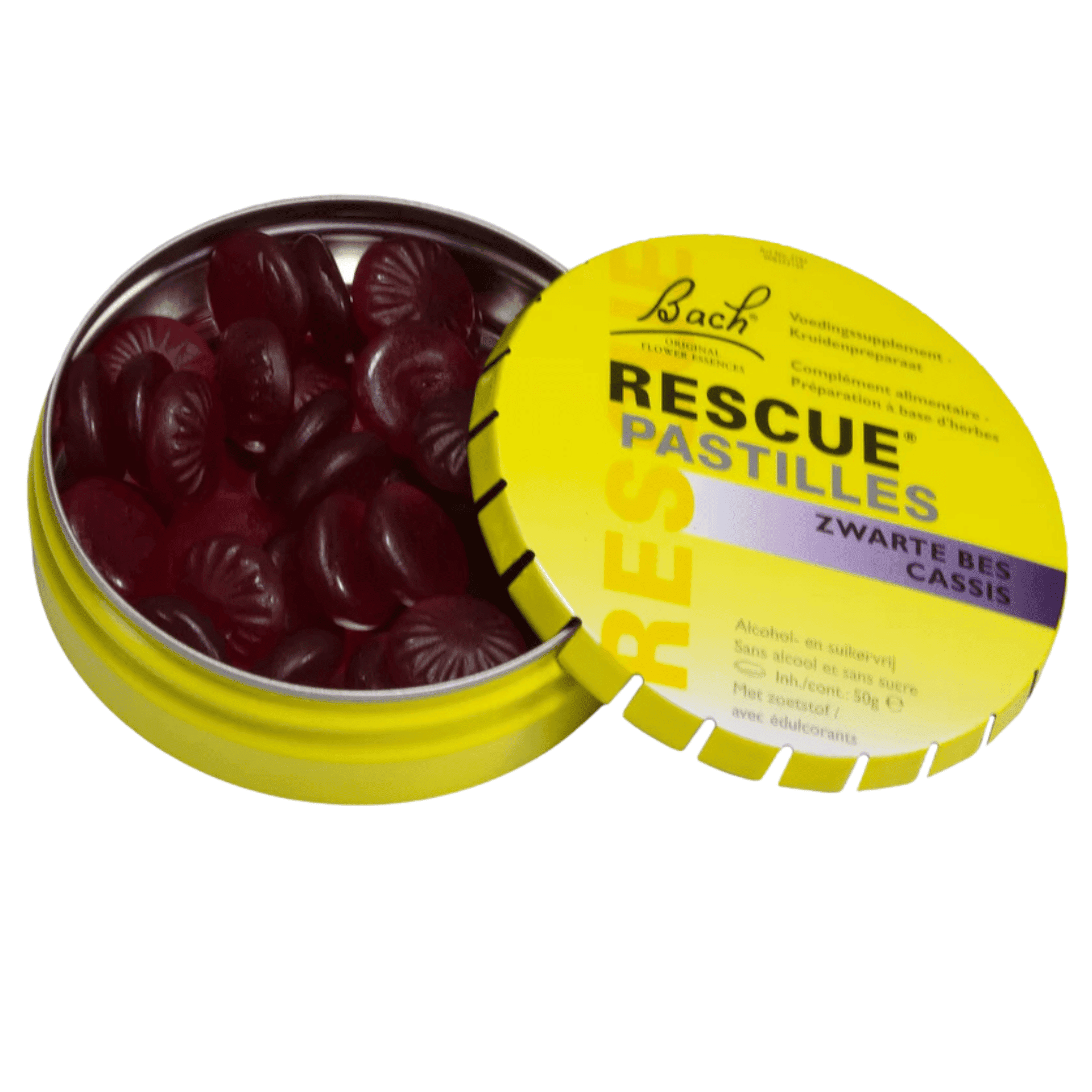 Bach Bloesem Rescue Pastilles Zwarte Bes Bach Bloesem Rescue Pastilles Zwarte Bes