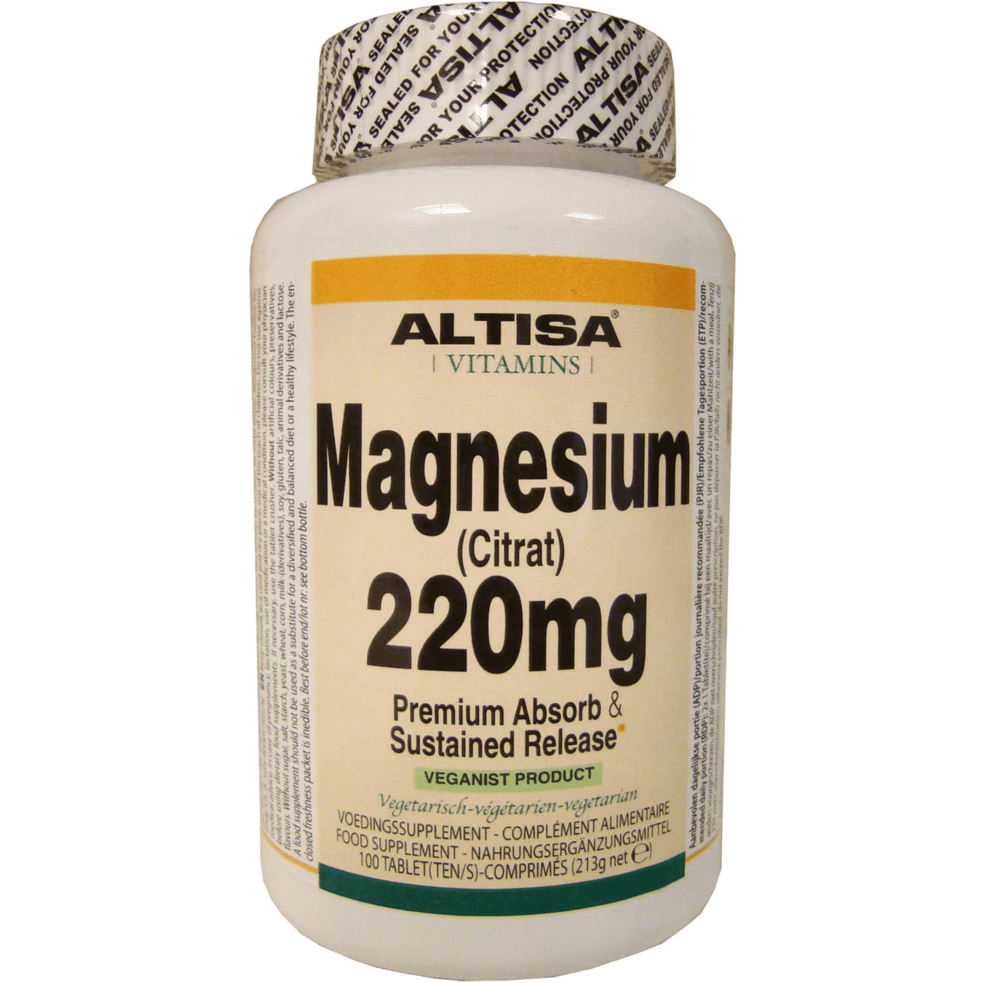 Altisa Magnesium Citrate 100 tabletten Altisa Magnesium Citrate 100 tabletten