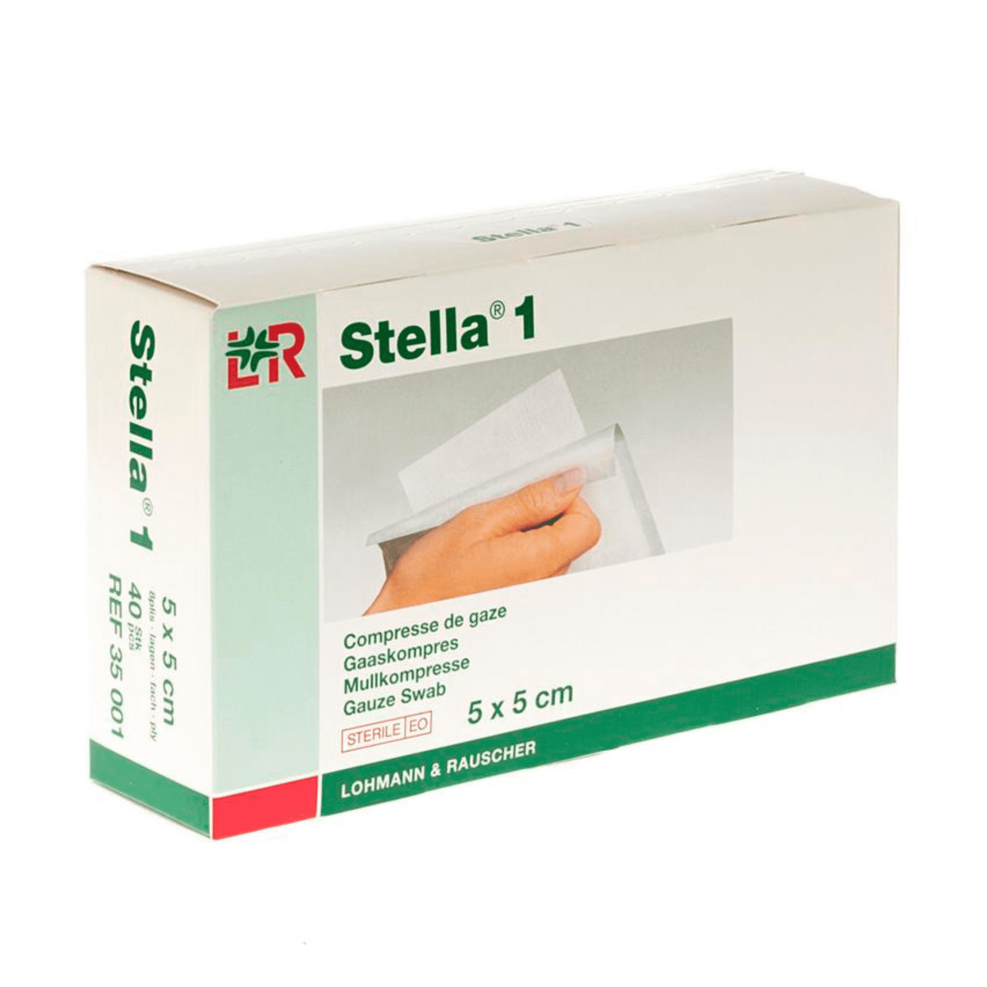 Stella 1 Gaaskompres 5 x 5,0 cm Stella 1 Gaaskompres 5 x 5,0 cm