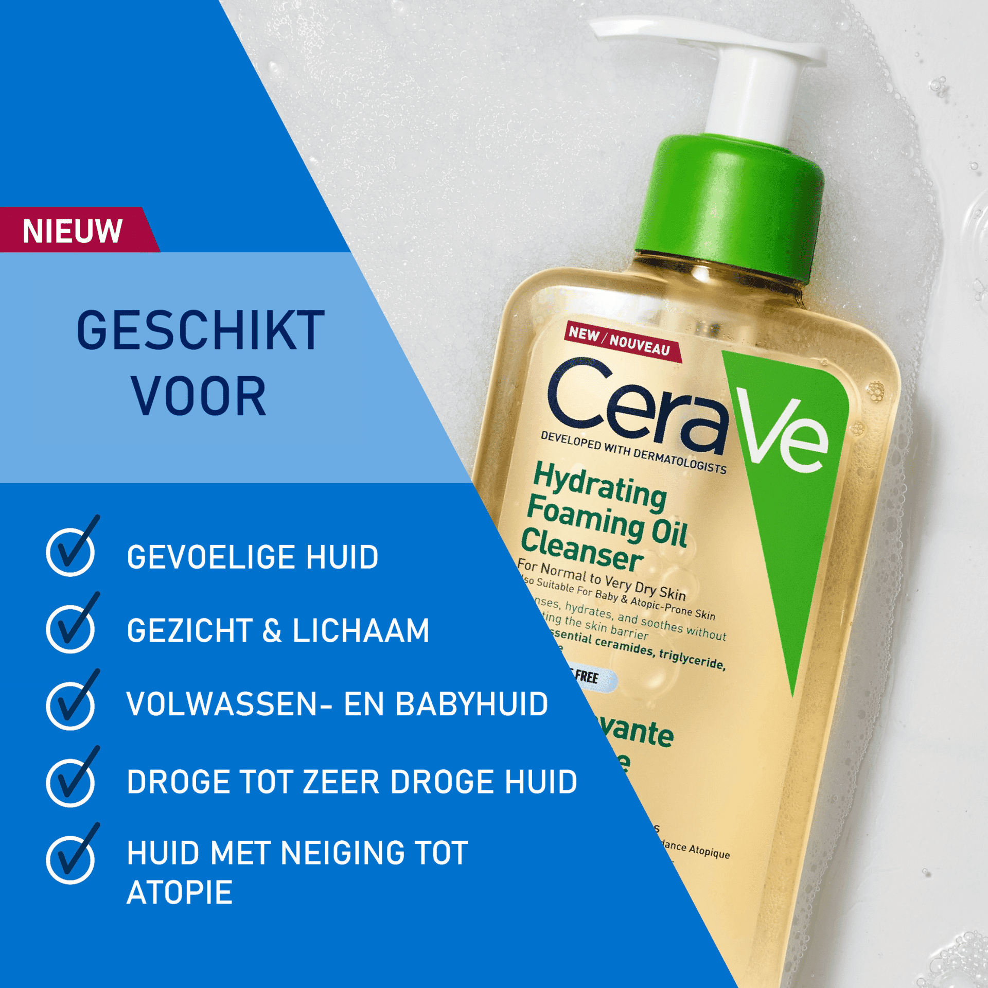 CeraVe Hydraterende Schuimende Reinigingsolie CeraVe Hydraterende Schuimende Reinigingsolie