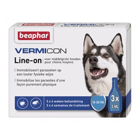 Beaphar Vermicon Line-on Middelgrote Hond 15-30 kg Beaphar Vermicon Line-on Middelgrote Hond 15-30 kg
