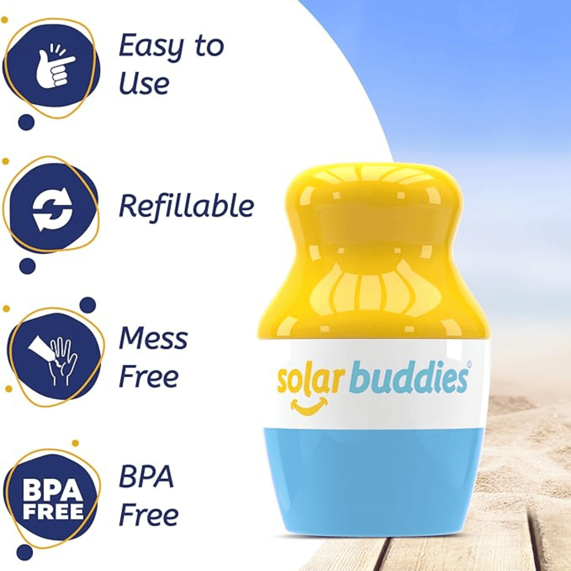 Solar Buddies Hervulbare Zonnecrème-applicator Solar Buddies Hervulbare Zonnecrème-applicator
