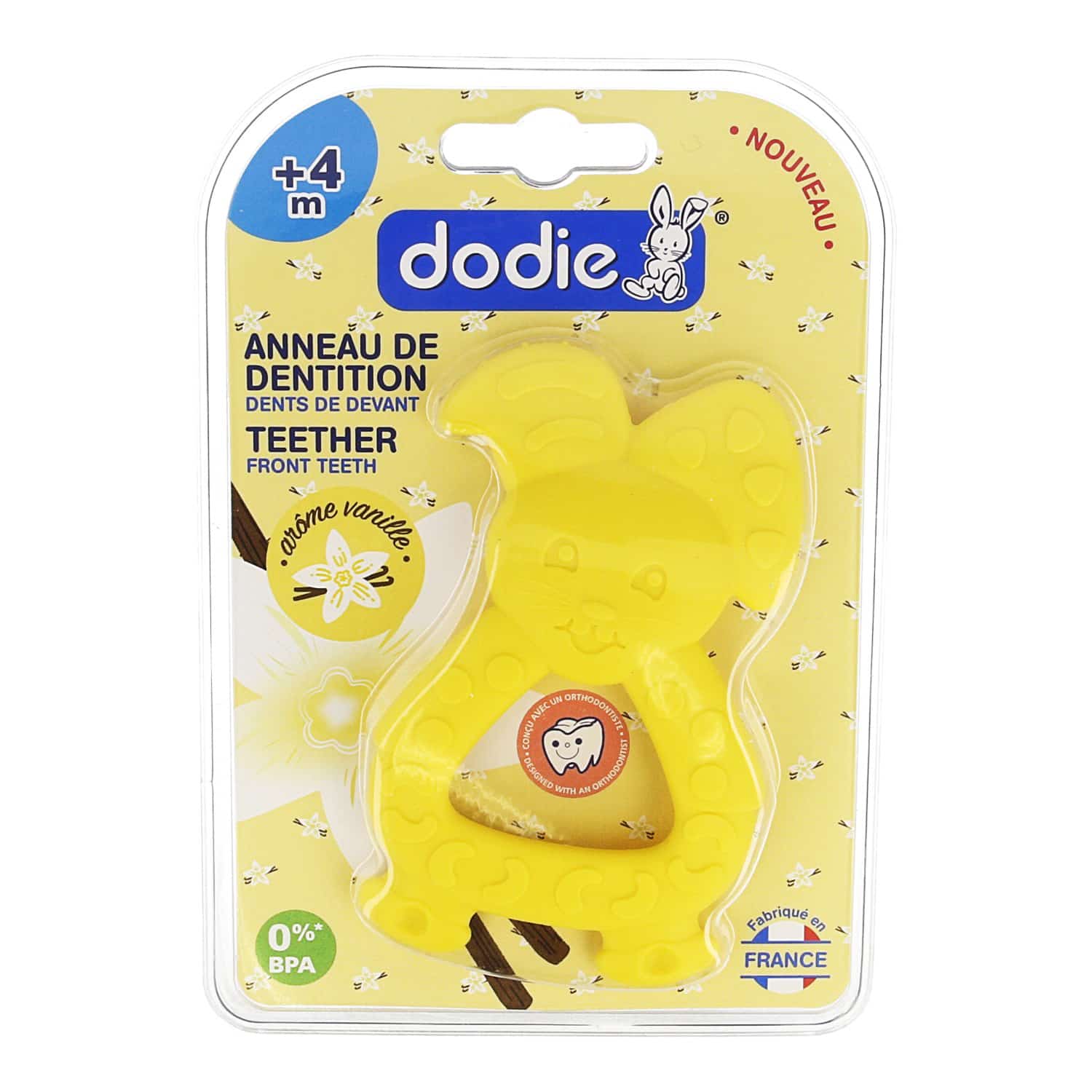 Dodie Bijtring Konijn Geel Vanille Dodie Bijtring Konijn Geel Vanille