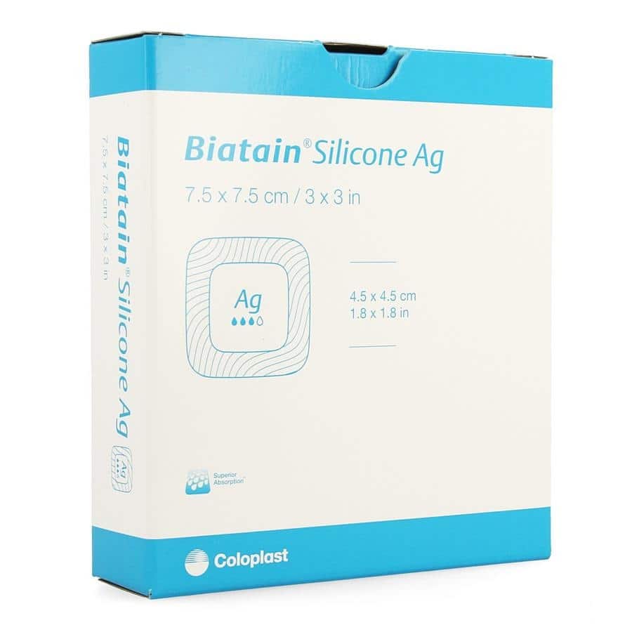 Coloplast Biatain Silicone AG 7,5 x 7,5 cm