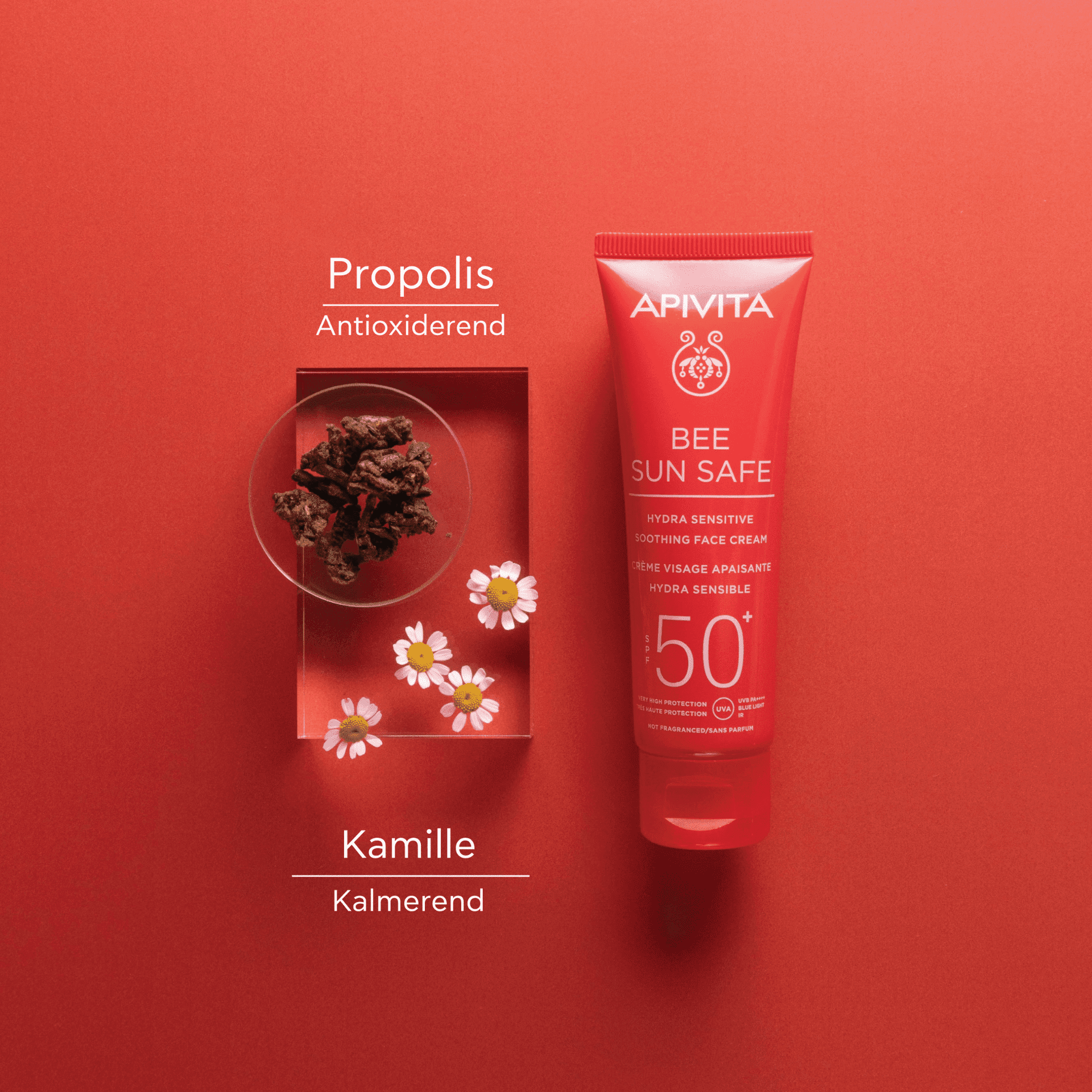 Apivita Bee Sun Safe Hydra Sensitive Kalmerende Gelaatscrème SPF 50+ Apivita Bee Sun Safe Hydra Sensitive Kalmerende Gelaatscrème SPF 50+