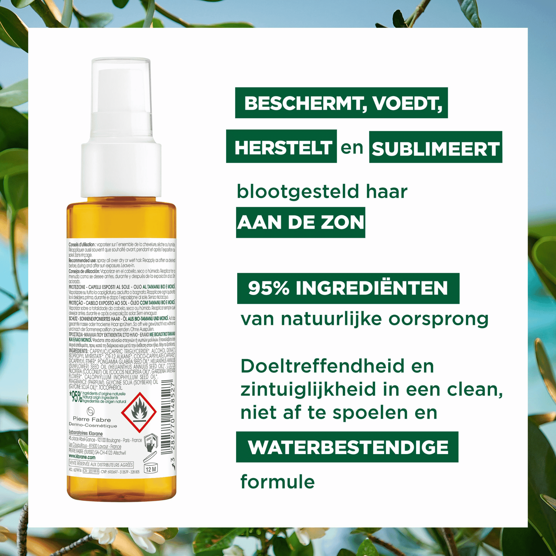 Klorane Tiarébloem Beschermende Olie Klorane Tiarébloem Beschermende Olie