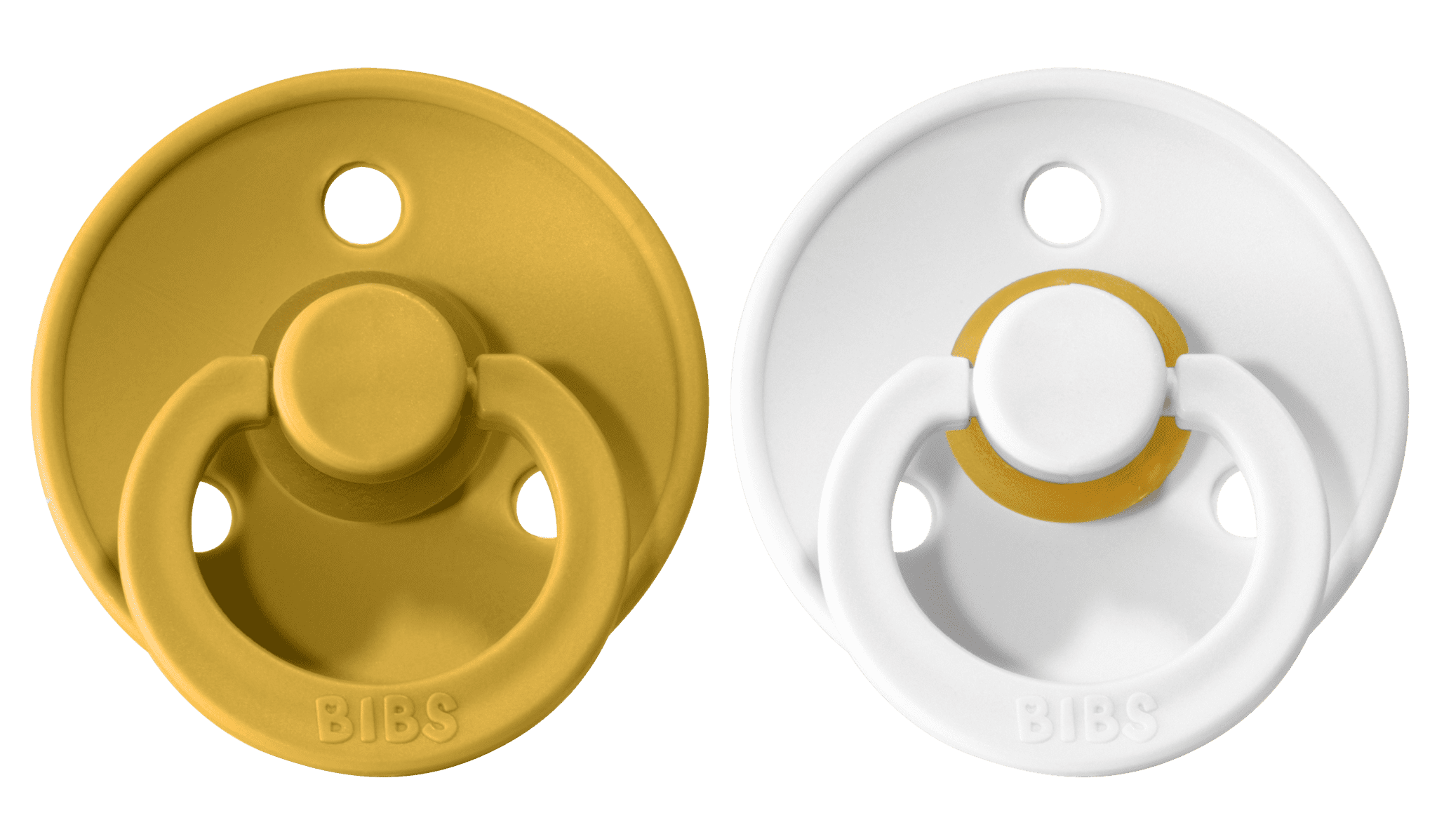 Bibs Fopspeen Duo Mustard/White 6-18