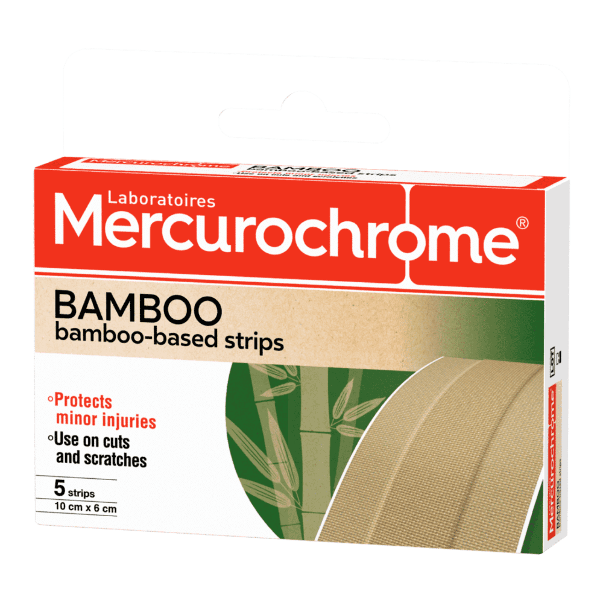 Mercurochrome Bandes à Base de Bambou 5 pièces