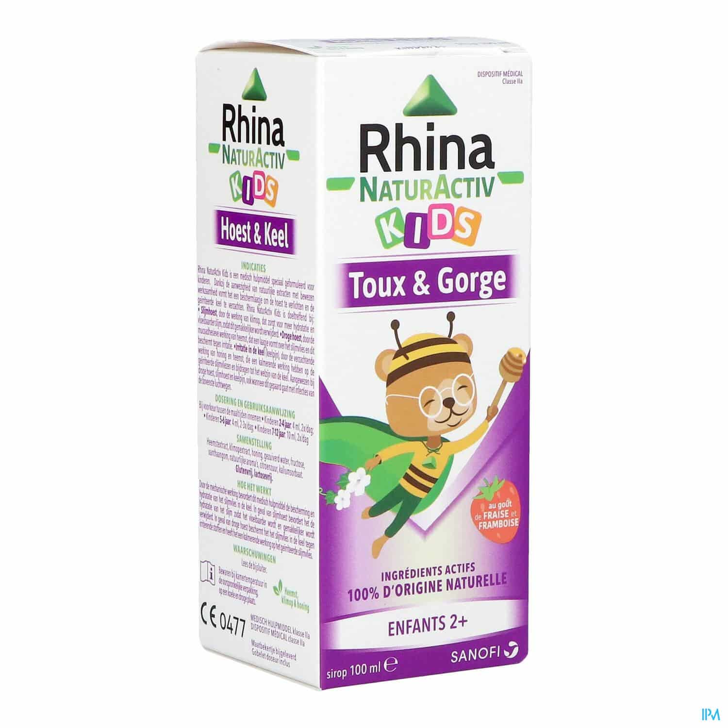 Rhina Natur Activ Toux Kids Sirop 100ml Rhina Natur Activ Toux Kids Sirop 100ml