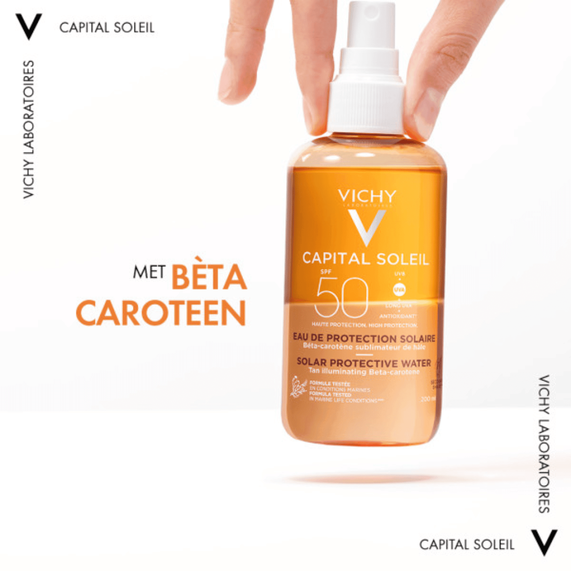 Vichy Capital Soleil Zonbeschermend Water Bruine Teint SPF 50 Vichy Capital Soleil Zonbeschermend Water Bruine Teint SPF 50