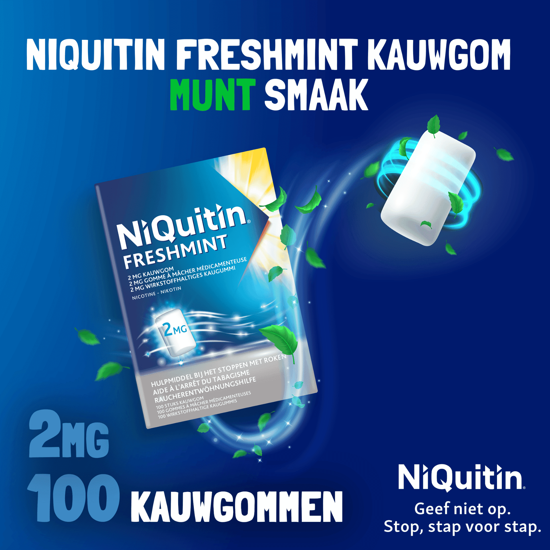 NiQuitin Freshmint 2 mg Kauwgom NiQuitin Freshmint 2 mg Kauwgom