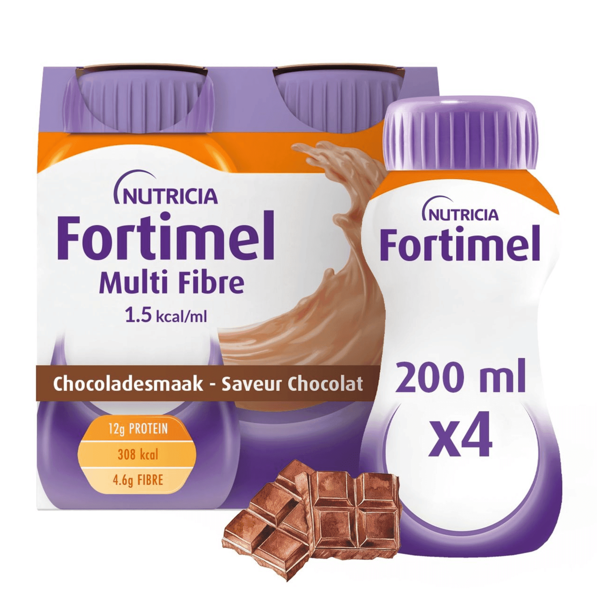 Fortimel Multifiber 1.5kcal fraise 4x200ml