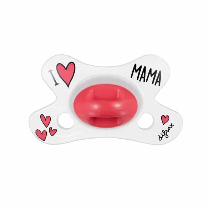 Difrax Fopspeen Natural I Love Papa/Mama 12+ Difrax Fopspeen Natural I Love Papa/Mama 12+