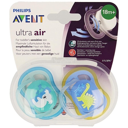 Avent Fopspeen Ultra-Air Dino/Koala 18+ Avent Fopspeen Ultra-Air Dino/Koala 18+