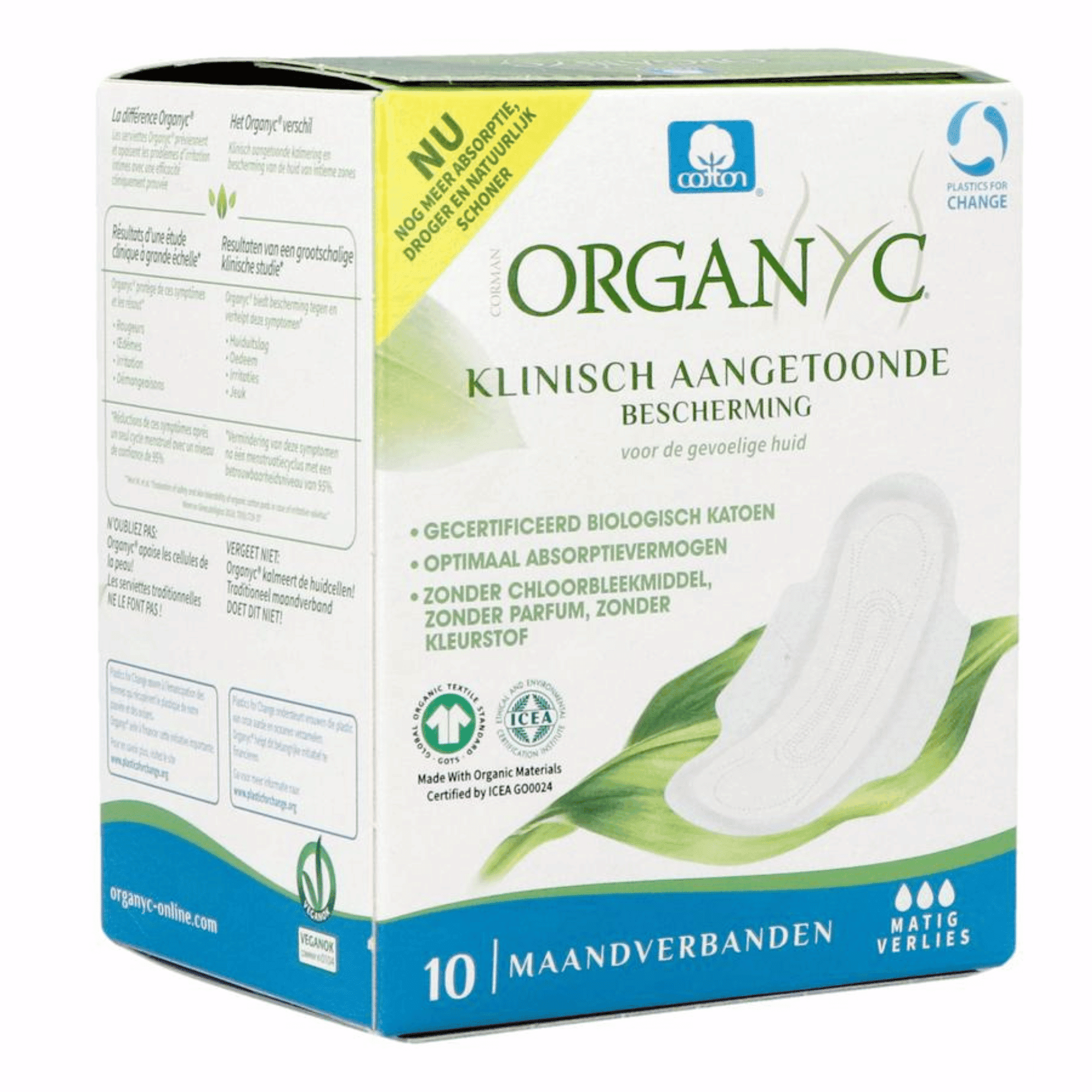 Organyc Serviettes Normal Coton Bio 10 Organyc Serviettes Normal Coton Bio 10