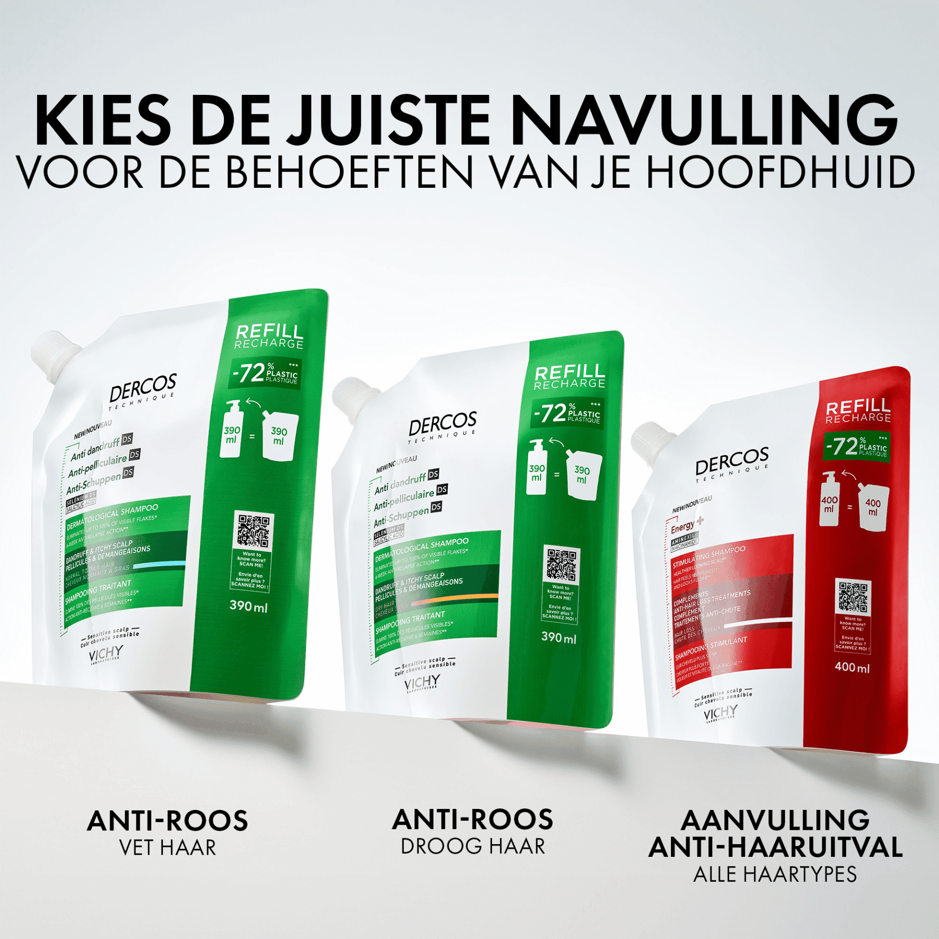 Vichy Dercos Anti-Roos DS Normaal tot Vet Haar Vichy Dercos Anti-Roos DS Normaal tot Vet Haar