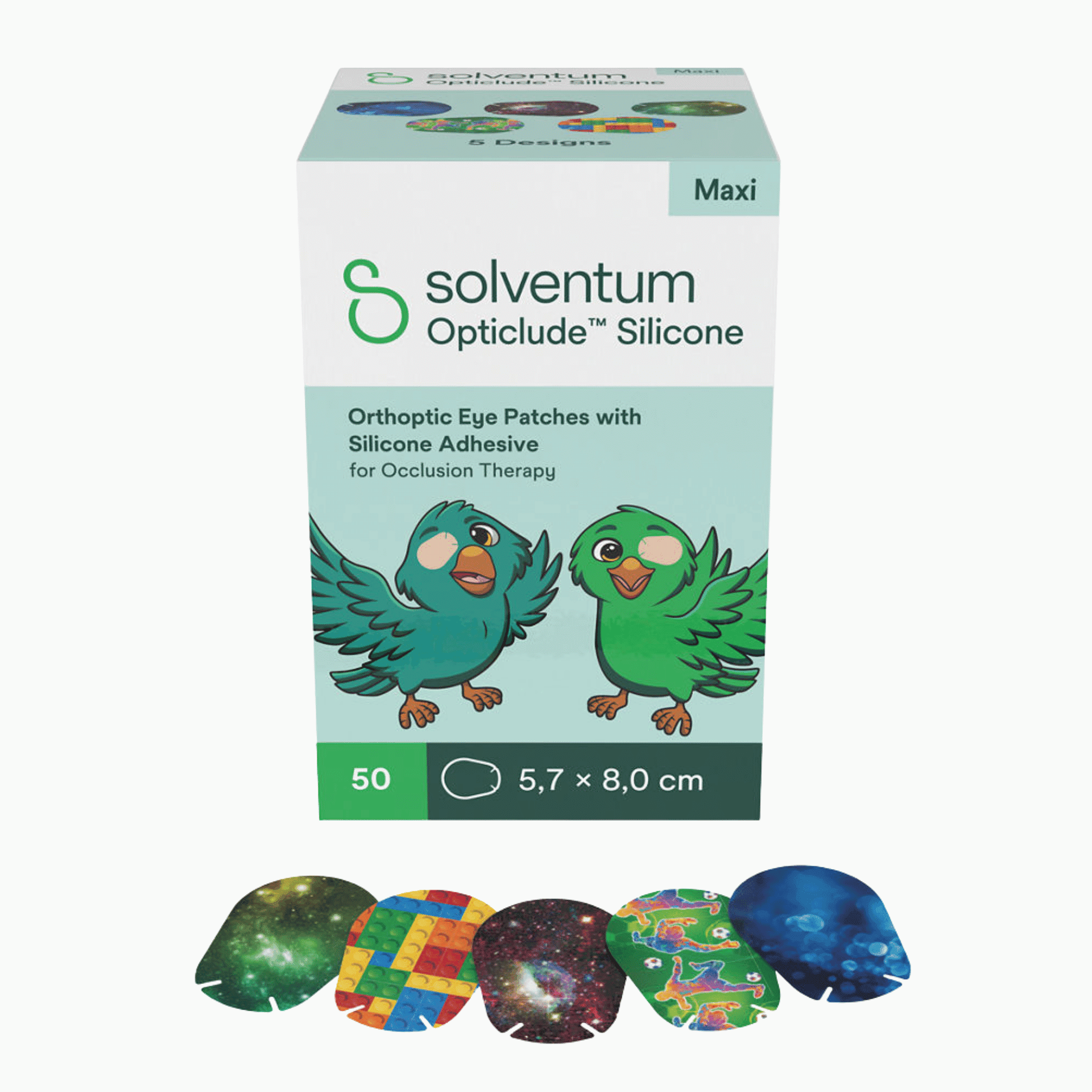 Solventum Opticlude Silicone Maxi Boys Oogpleisters 5,7 x 8,0 cm