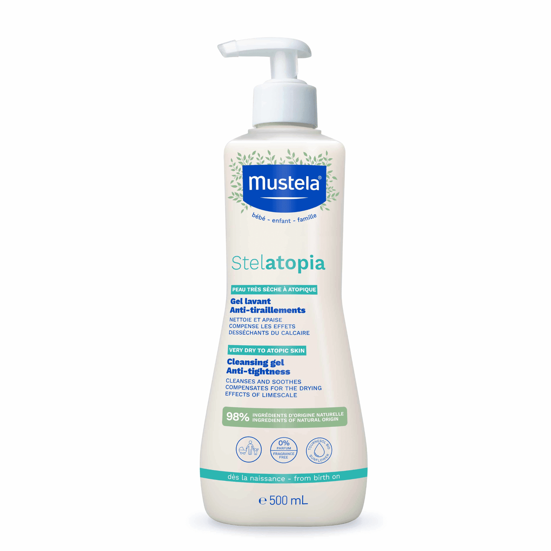 Mustela Stelatopia Wasgel Atopische huid 500 ml Mustela Stelatopia Wasgel Atopische huid 500 ml