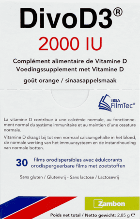 DivoD3 2000 IU Orodispergeerbare Films DivoD3 2000 IU Orodispergeerbare Films