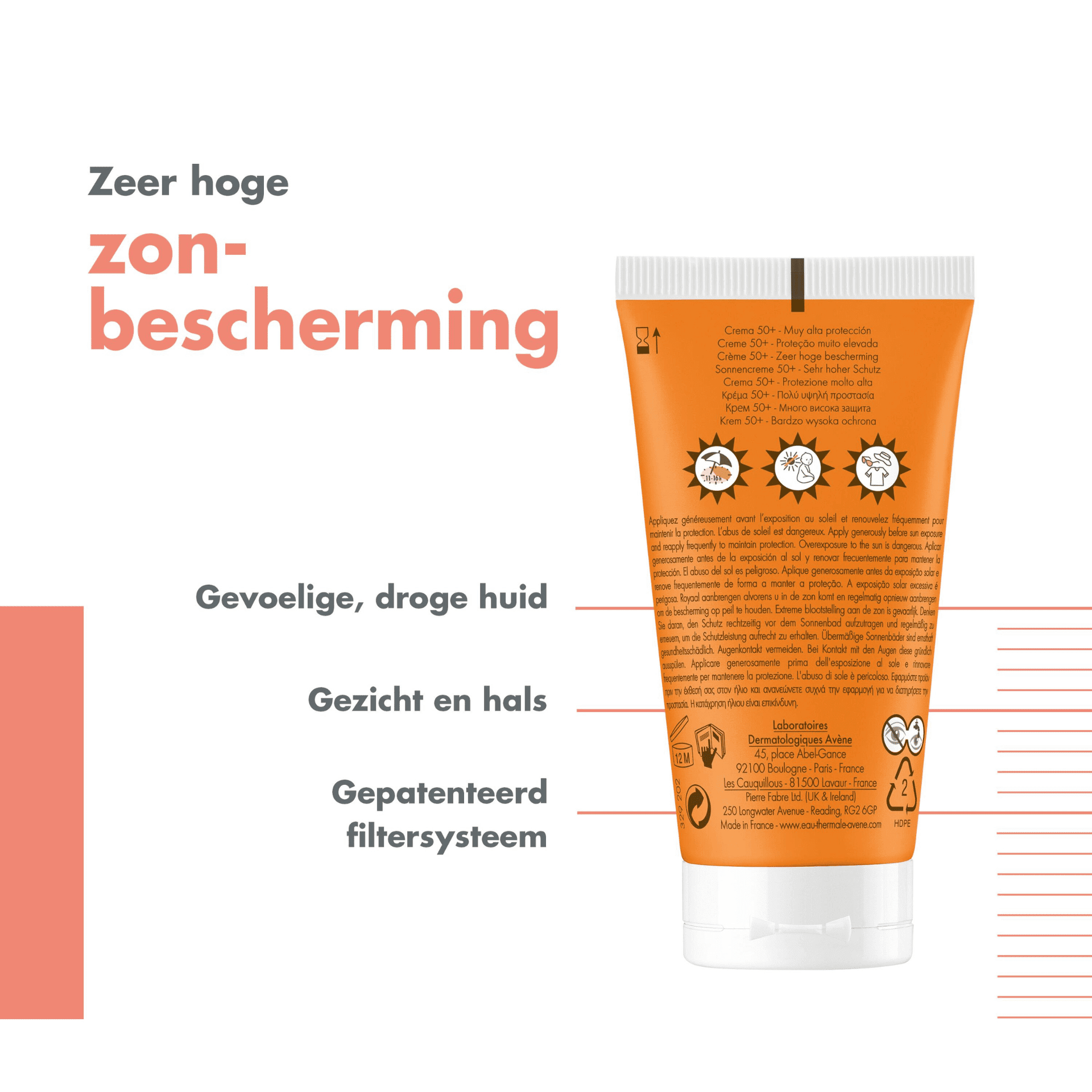 Avène Zonnecrème Onzichtbare Finish SPF 50+ Avène Zonnecrème Onzichtbare Finish SPF 50+