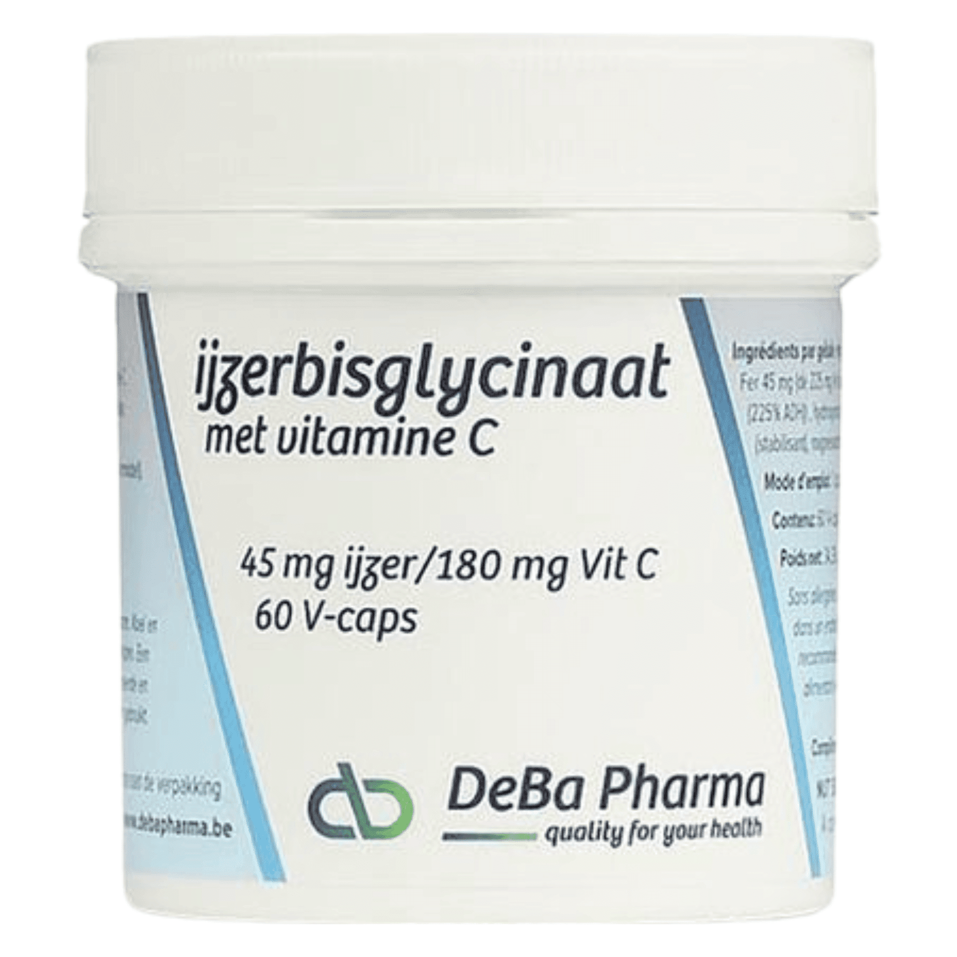 Deba Ijzerbisglycinaat 45 mg + Vitamine C 180 mg