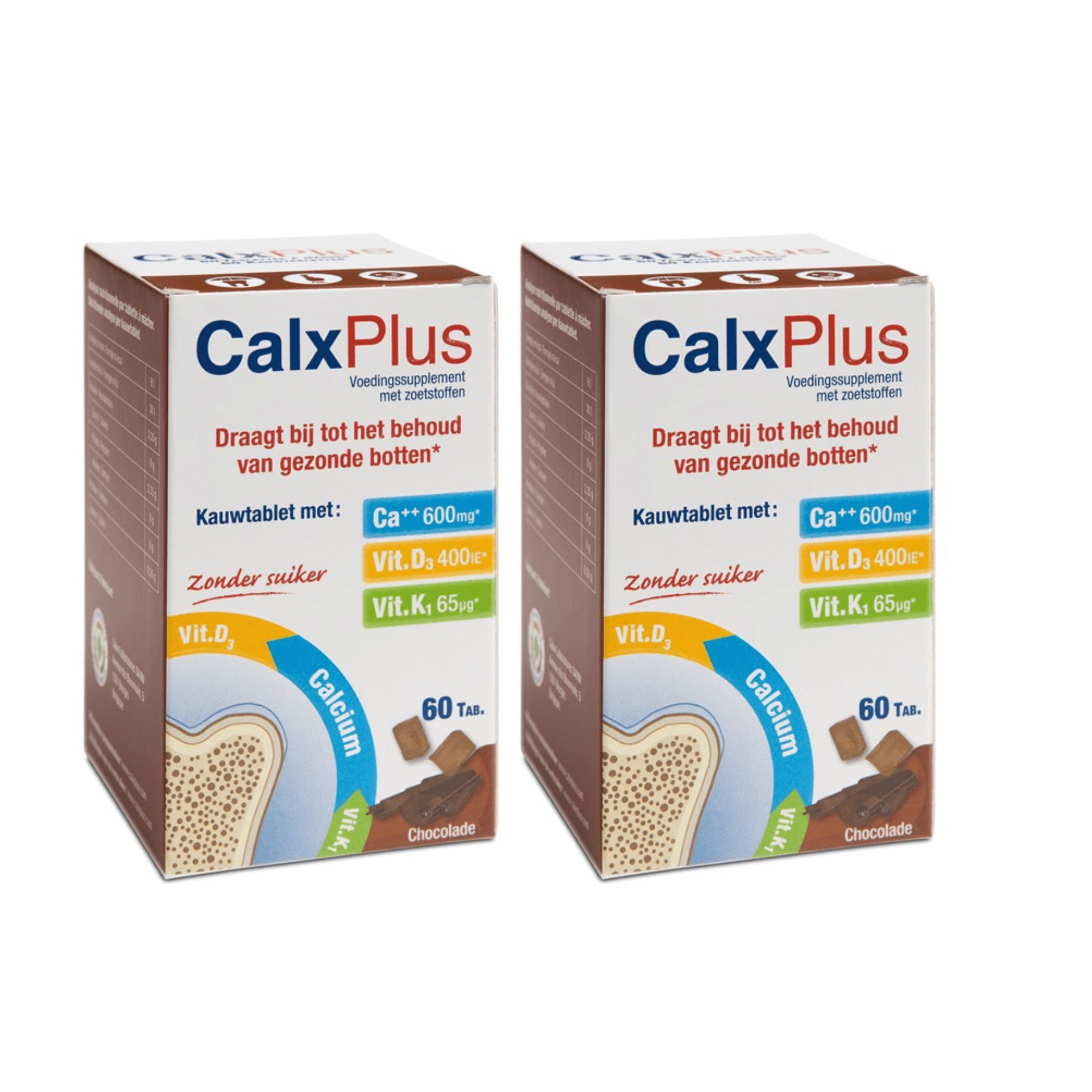 Calxplus Chocolat Comp 60x2 Promo 1+1 Gratuit