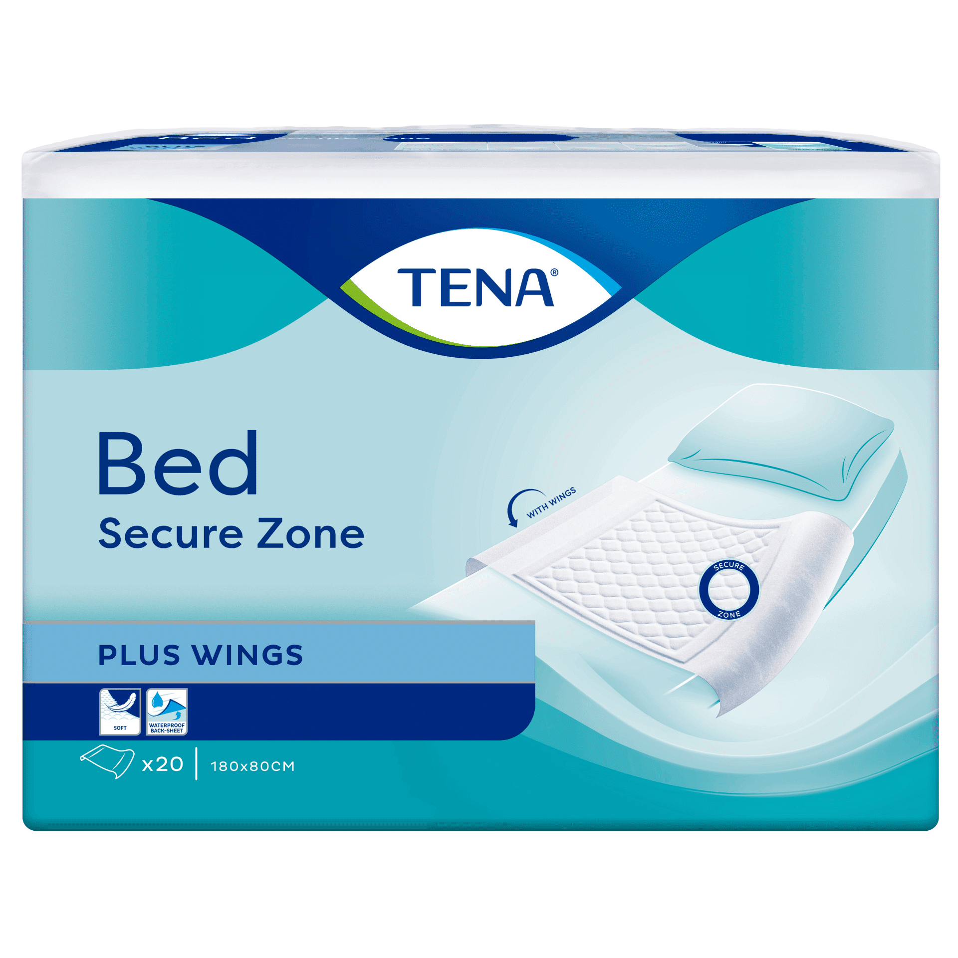 TENA Bed Secure Zone Plus Wings 80 x 180 cm TENA Bed Secure Zone Plus Wings 80 x 180 cm