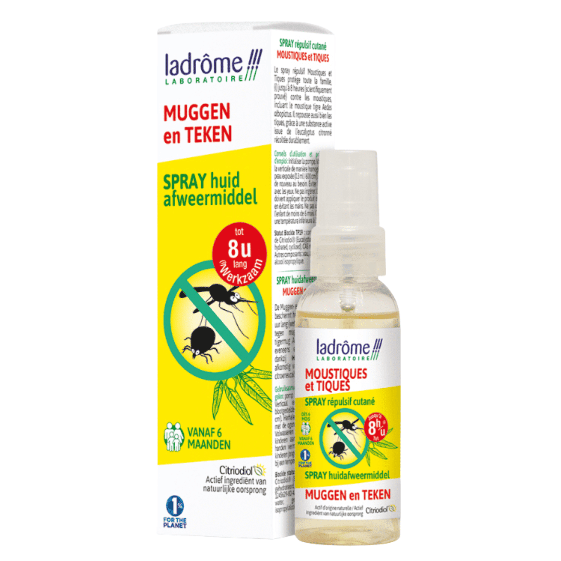 Ladrôme Moustiques et Tiques Spray Répulsif Cutané