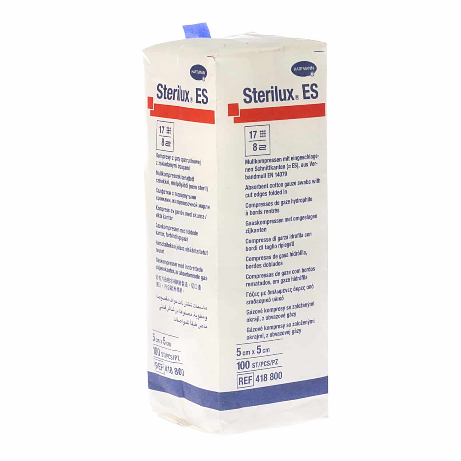 Hartmann Sterilux ES Kompressen Niet Steriel 8pl 5 x 5 cm Hartmann Sterilux ES Kompressen Niet Steriel 8pl 5 x 5 cm