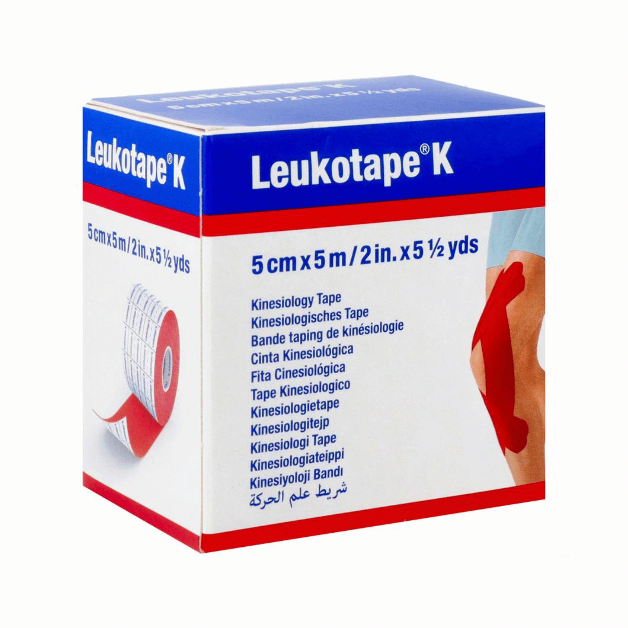 Leukotape K Bande Adhesive Elastique Rouge 5,0 cm x 5 m