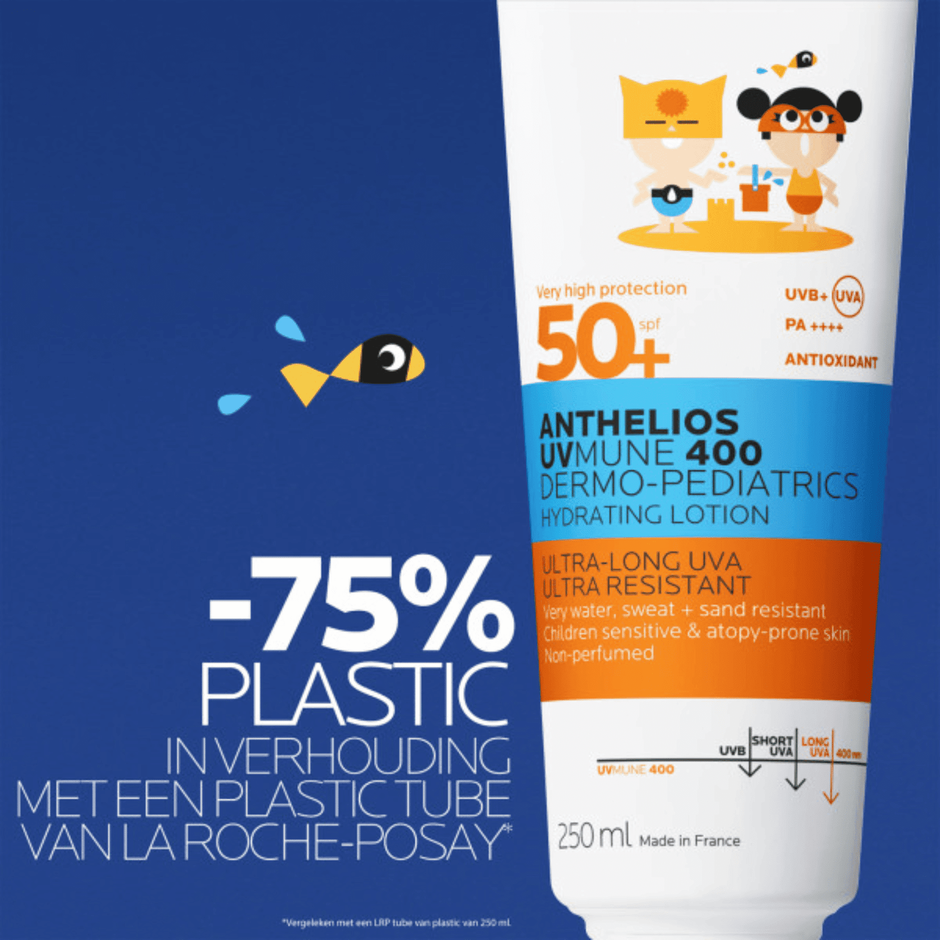 La Roche-Posay Anthelios UVMune400 Dermo-Pediatrics Hydraterende Melk SPF 50+ La Roche-Posay Anthelios UVMune400 Dermo-Pediatrics Hydraterende Melk SPF 50+