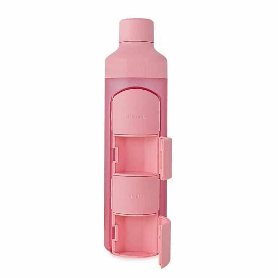 Yos Water Bottle & Pill Box Daily Perfect Pink Yos Water Bottle & Pill Box Daily Perfect Pink