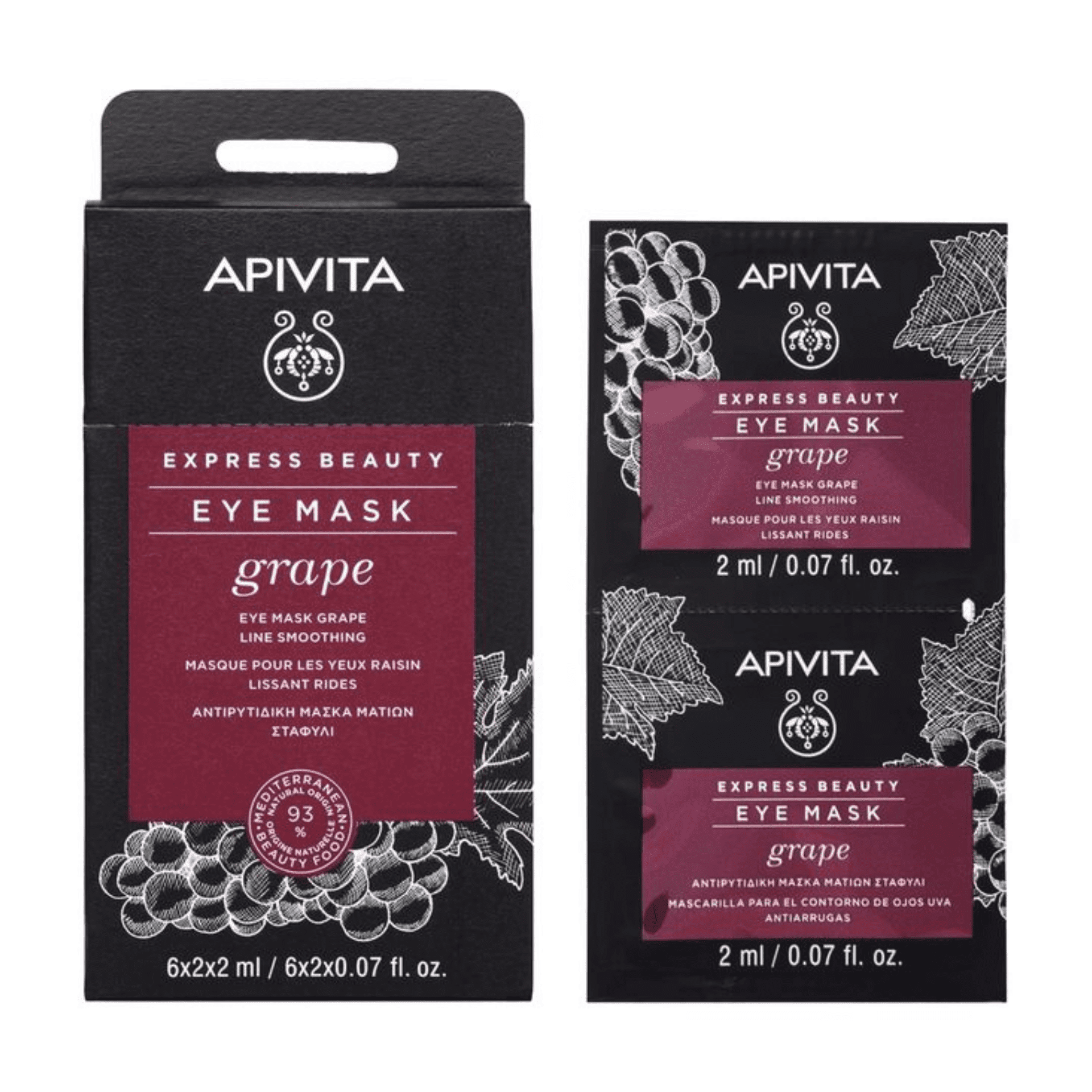 Apivita Express Beauty Oogmasker Druiven
