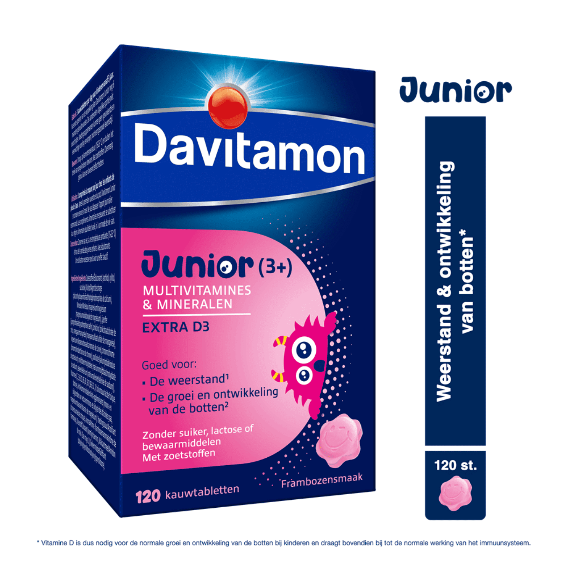 Davitamon Junior Multivitamines & Mineralen Frambozen