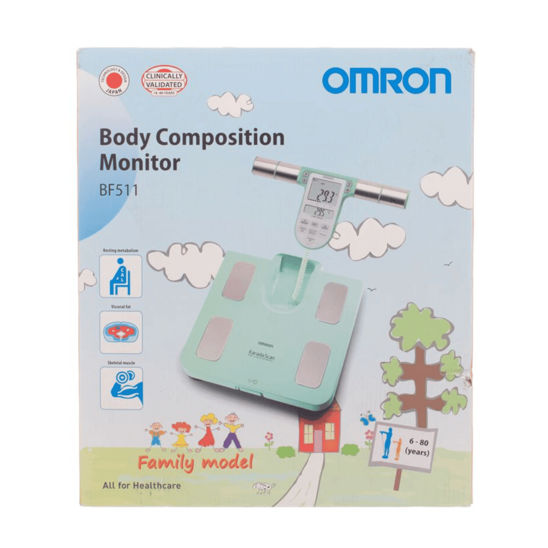 Omron BF511 Lichaamscompositiemeter Turquoise Omron BF511 Lichaamscompositiemeter Turquoise