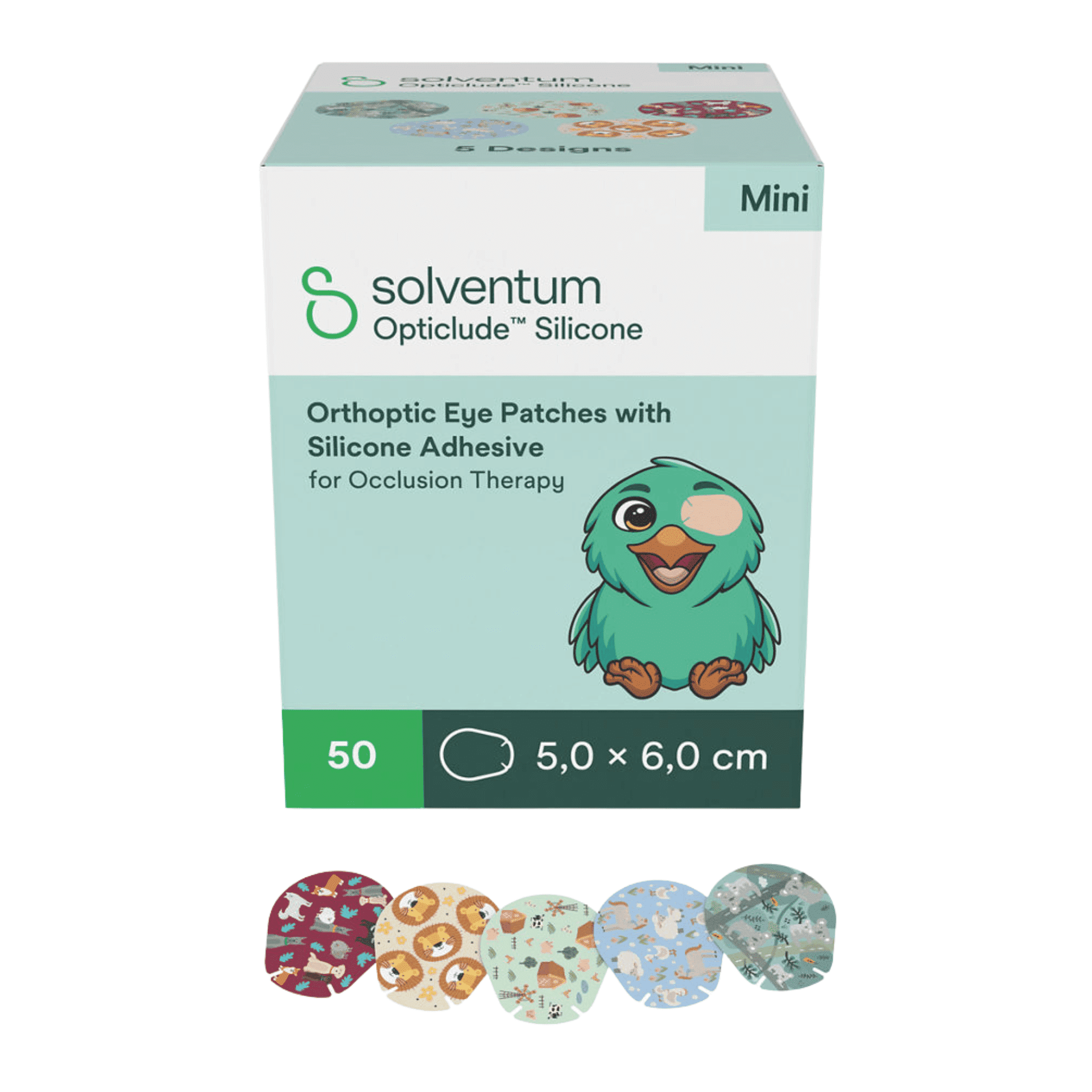 Solventum Opticlude Silicone Mini Boys Oogpleisters 5,0 x 6,0 cm
