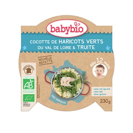 Babybio Mon P'tit Plat Boontjes/Forel 12+ Babybio Mon P'tit Plat Boontjes/Forel 12+