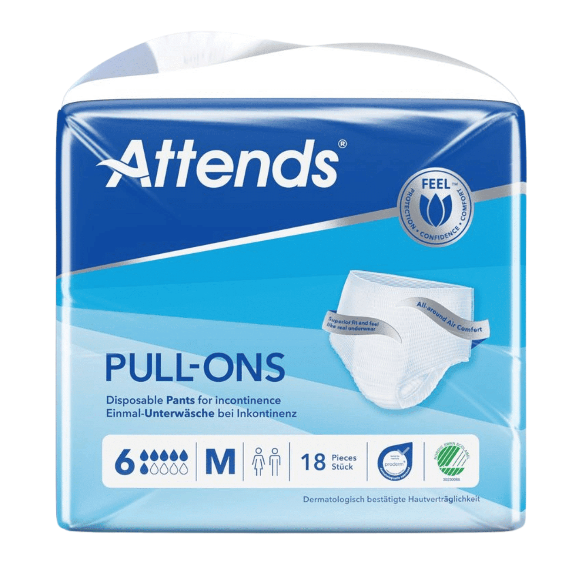 Attends Pull-ons 6m 1x18