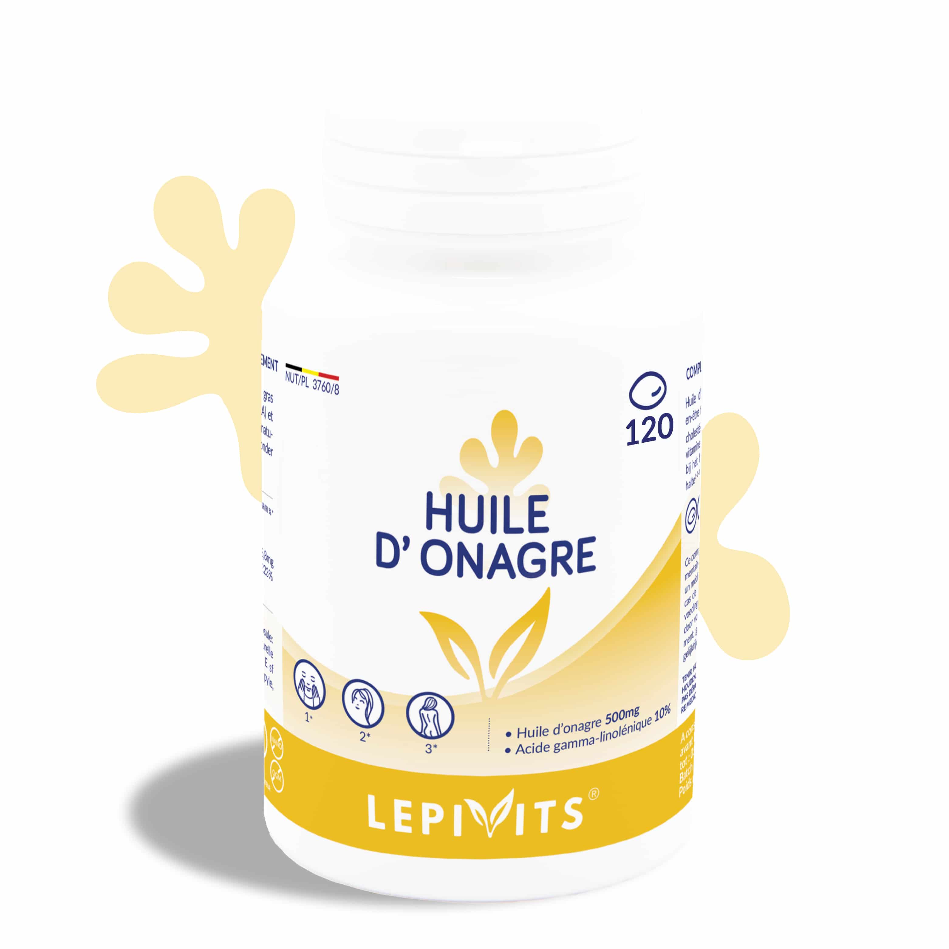 Lepivits Teunisbloemolie 500 mg + Vit E Lepivits Teunisbloemolie 500 mg + Vit E