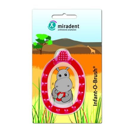 Miradent Infant-O-Brush Baby Tandenborstel Rood