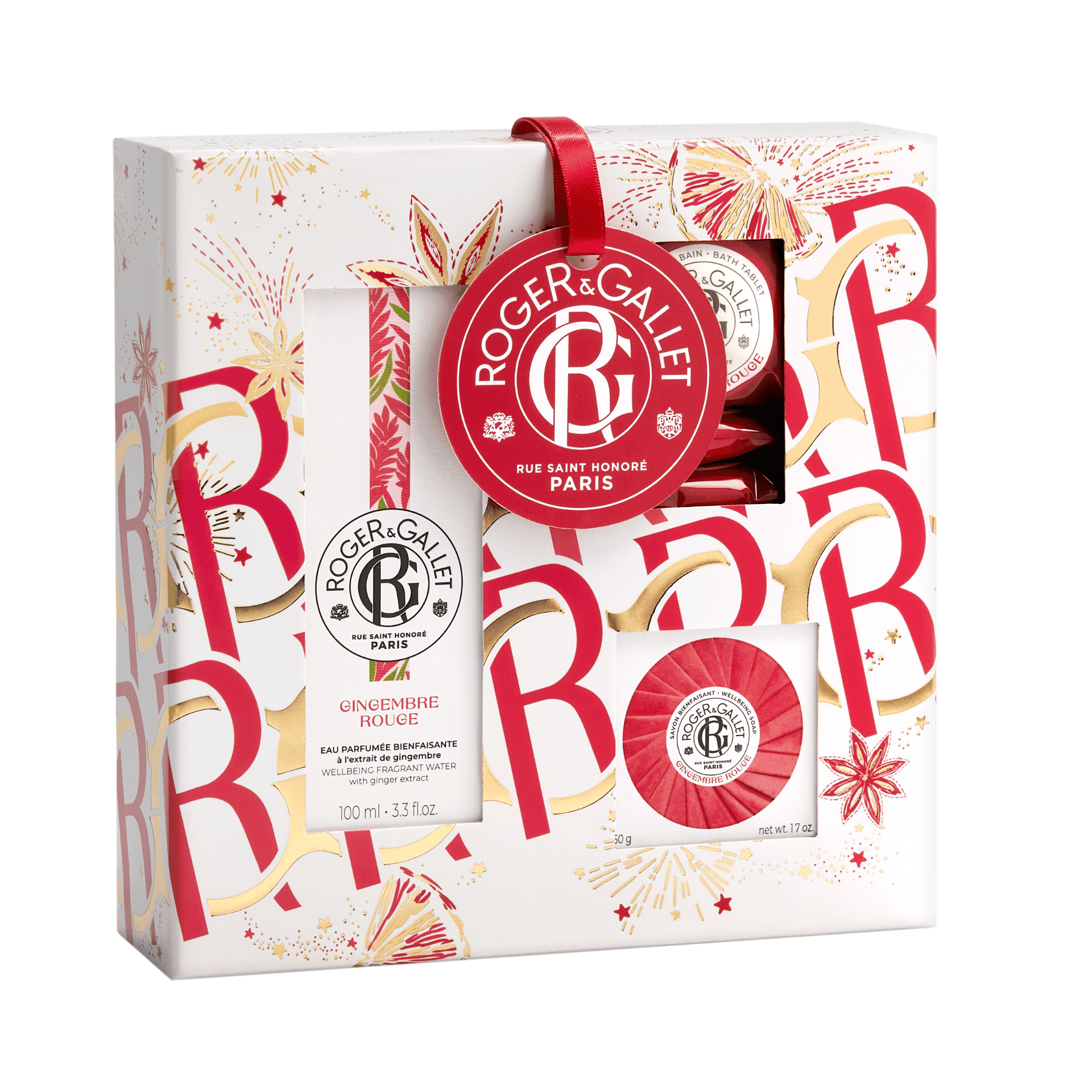 Roger&gallet Gingembre Rouge Set Noel 100ml 3prod.