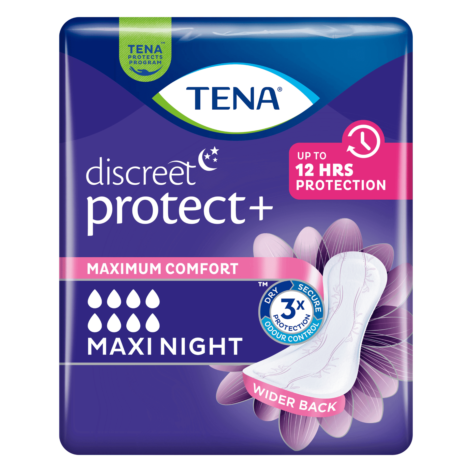 TENA Discreet Protect+ Maxi Night