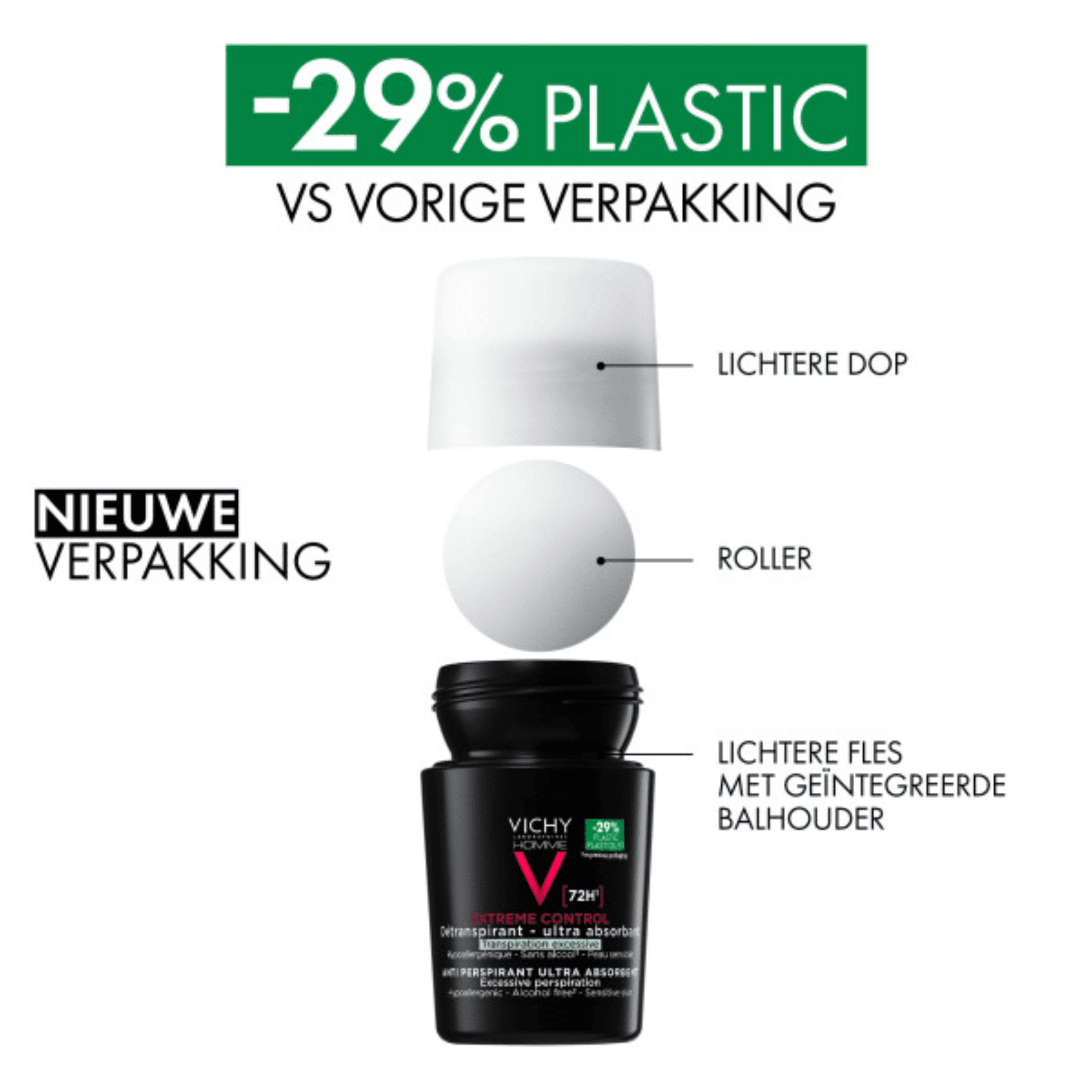 Vichy Homme Extreme Control Antitranspirant 72U Roller