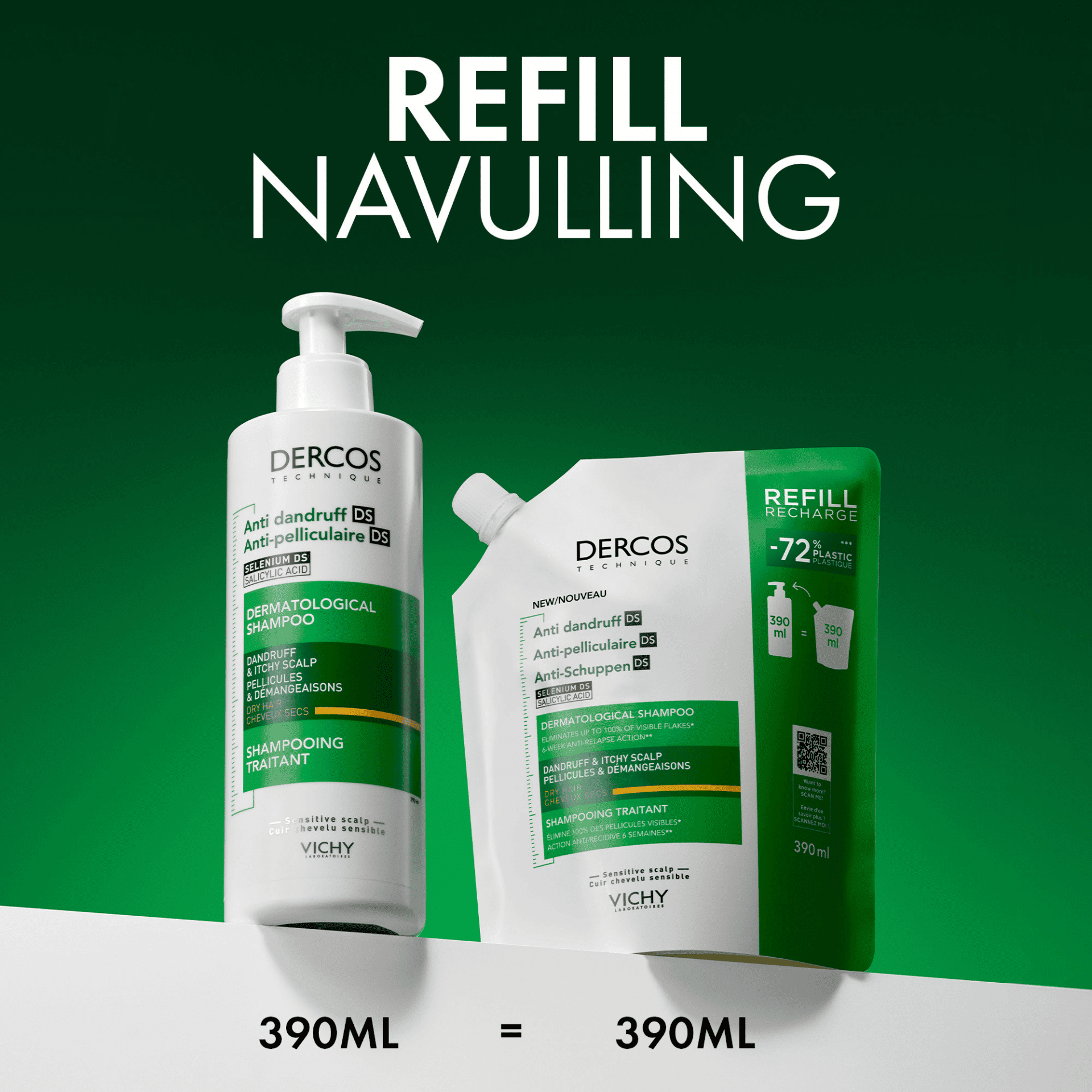 Vichy Dercos Anti-Roos DS Droog Haar