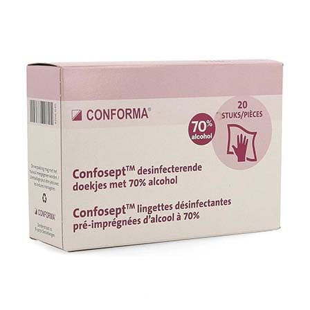 Confosept Desinfect. Doekjes 70% Alcohol Confosept Desinfect. Doekjes 70% Alcohol