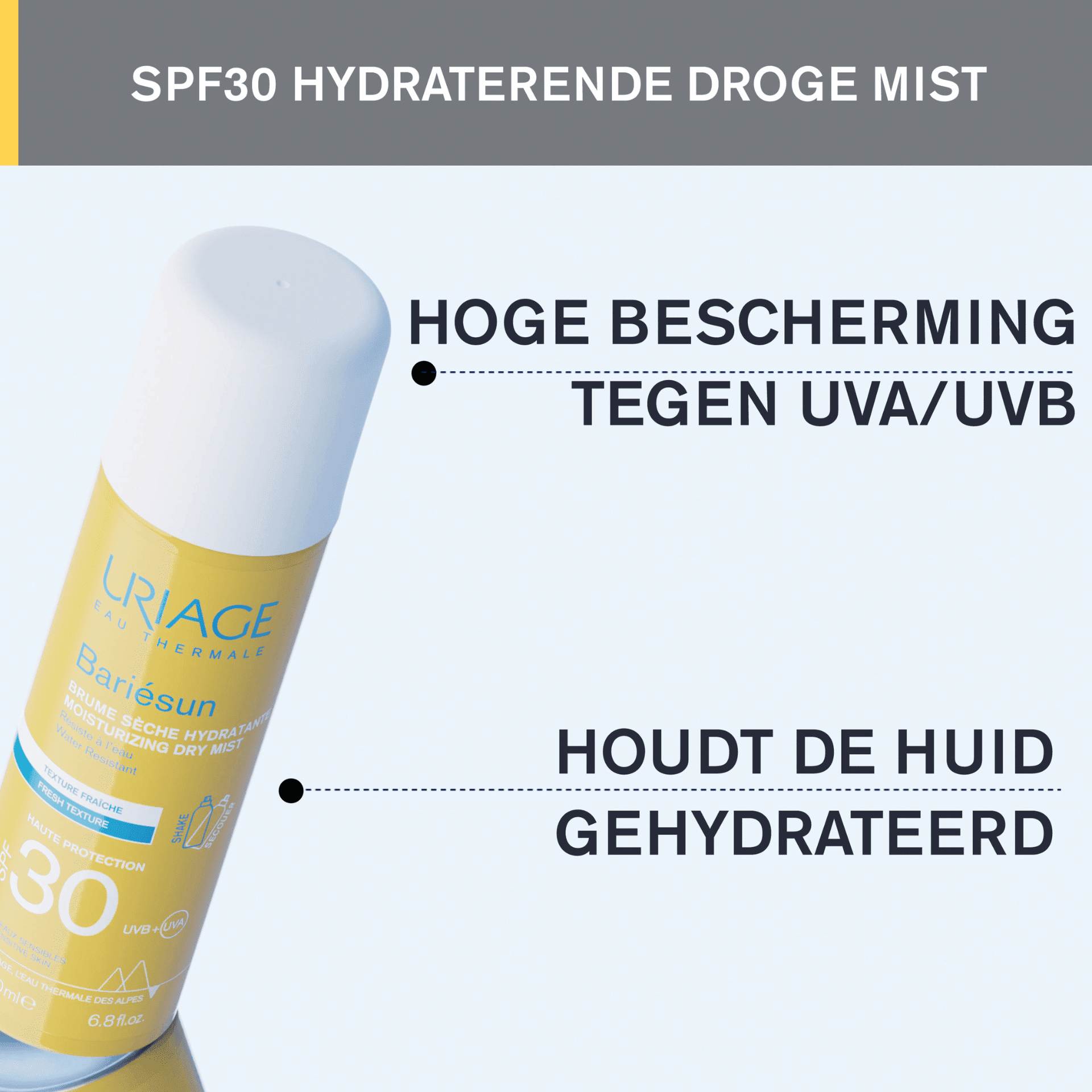 Uriage Bariésun Hydraterende Droge Zonnemist SPF 30 Uriage Bariésun Hydraterende Droge Zonnemist SPF 30