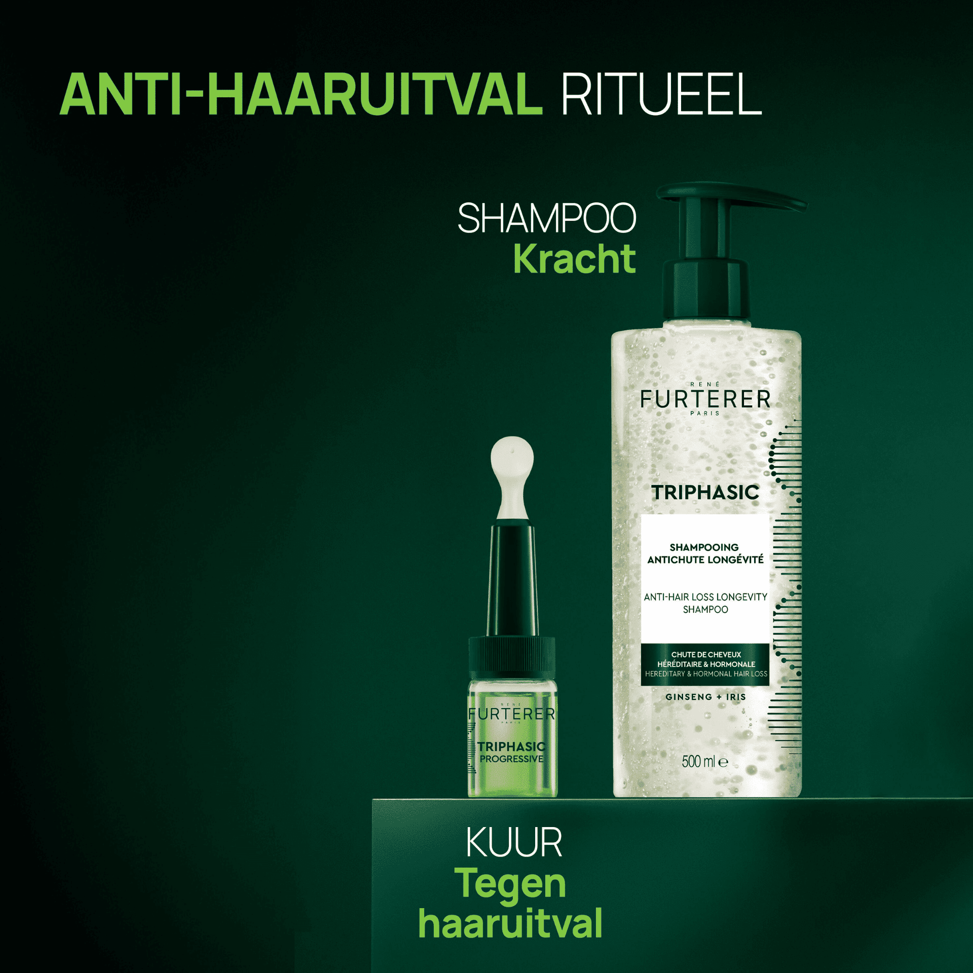 René Furterer Triphasic Shampoo tegen Haaruitval met Langdurige Werking René Furterer Triphasic Shampoo tegen Haaruitval met Langdurige Werking