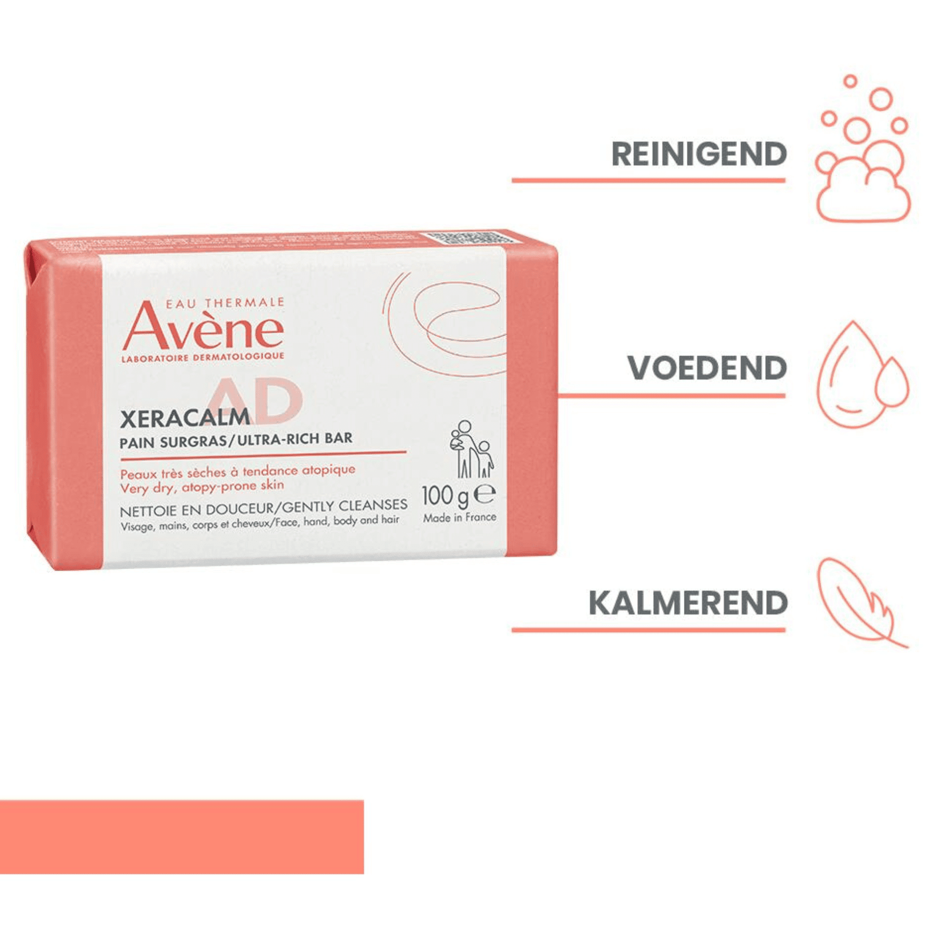 Avene Xeracalm Ad Pain Nettoyant Surgras 100g Avene Xeracalm Ad Pain Nettoyant Surgras 100g